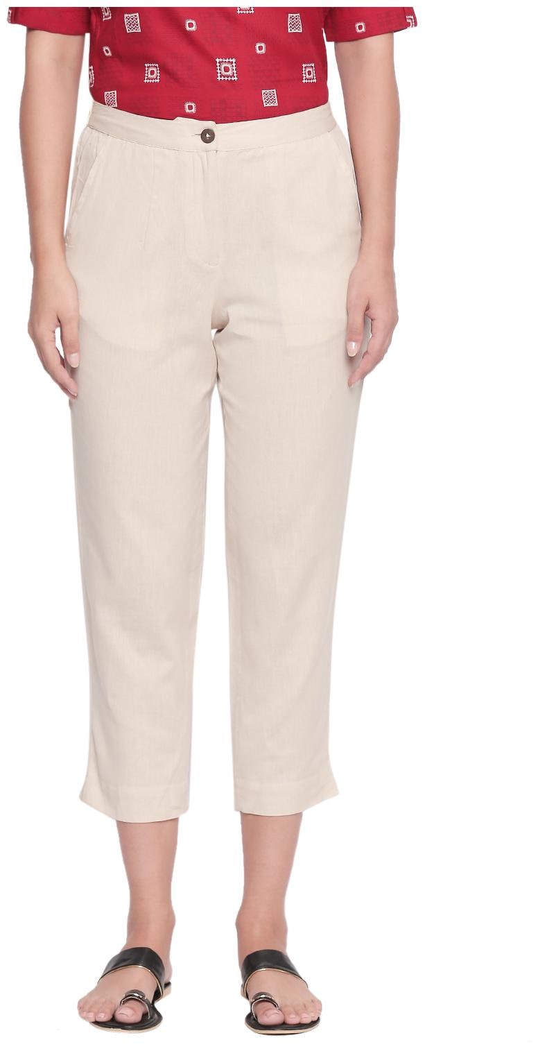 

Akkriti By Pantaloons Women White Regular fit Regular pants