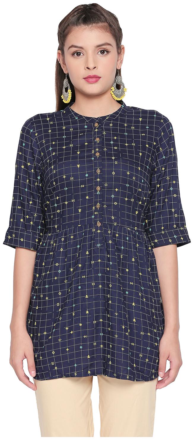 

Akkriti By Pantaloons Women Printed Regular tunic - Blue