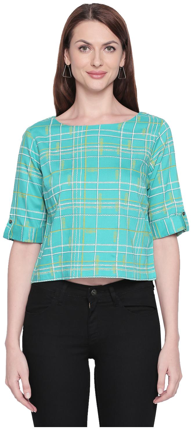 

Akkriti by Pantaloons Women Top - Turquoise