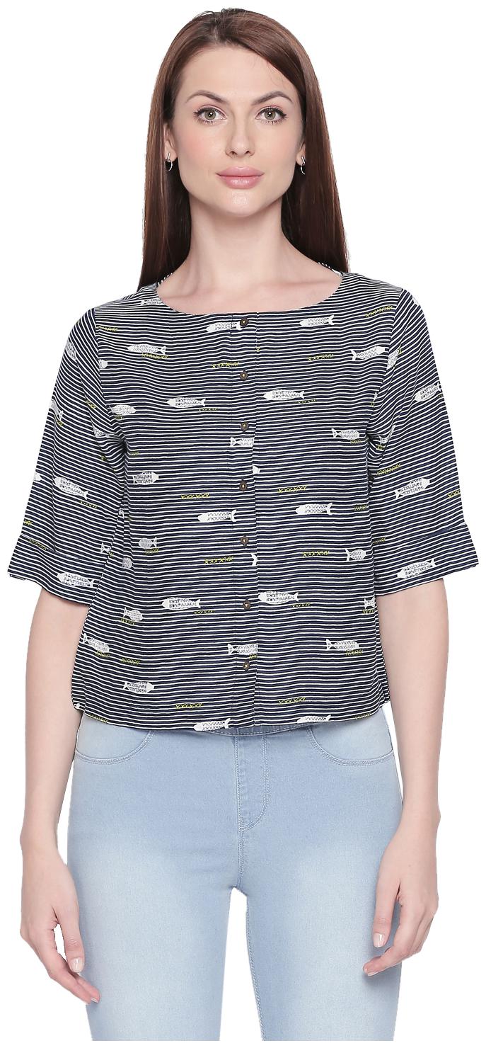 

Akkriti By Pantaloons Women Printed Regular top - Blue