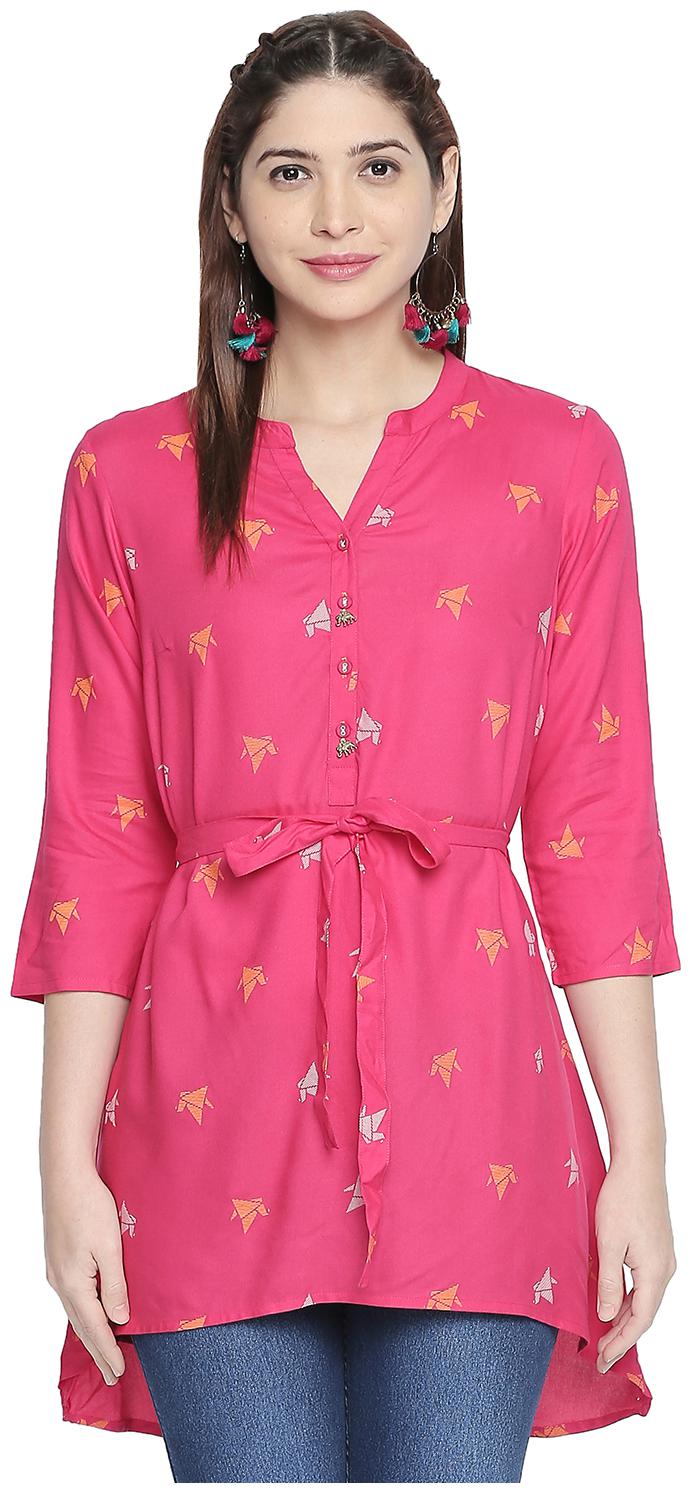 

Akkriti by Pantaloons Womens Tunic Pink