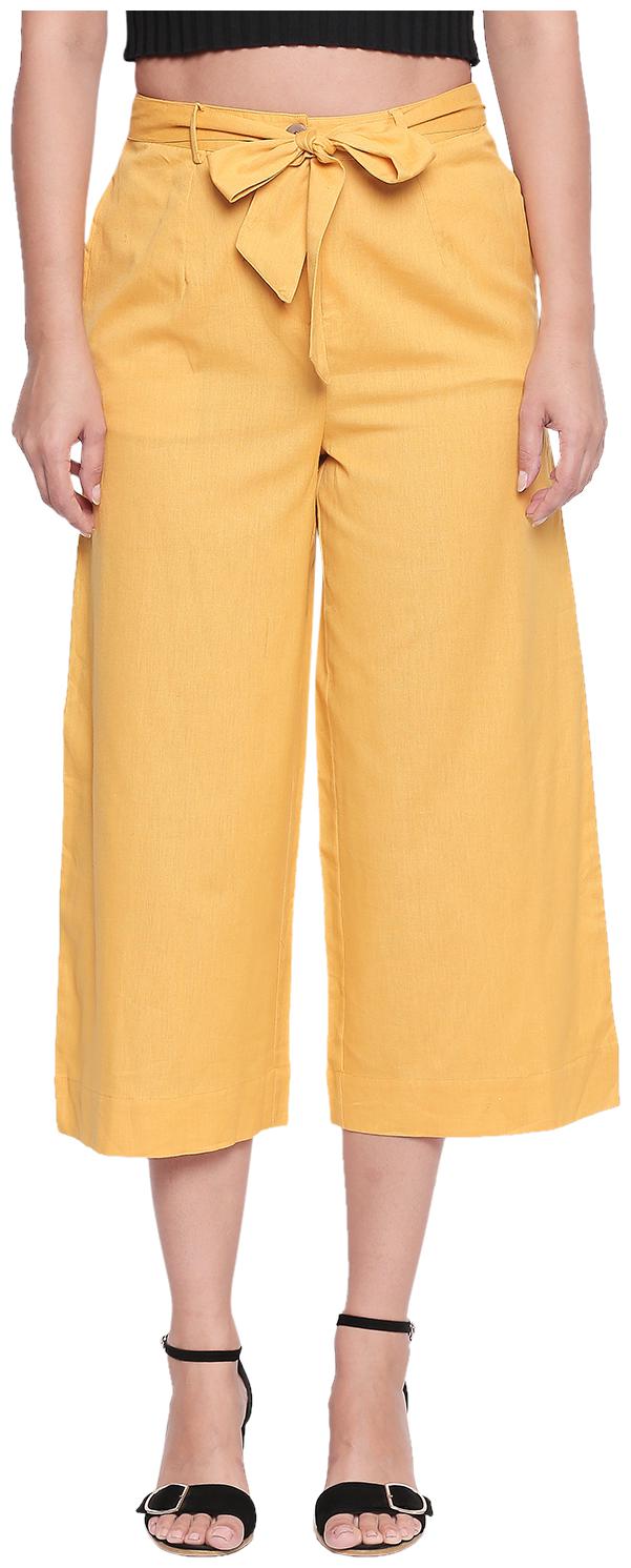 

Akkriti By Pantaloons Women Yellow Regular fit Cullotes