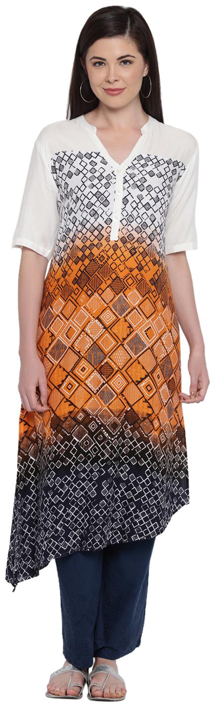 

Akkriti By Pantaloons Women Printed Regular tunic - Orange