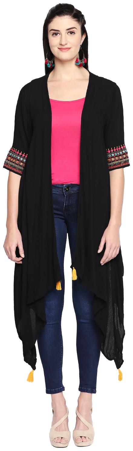 

Akkriti By Pantaloons Women Shrug - Black