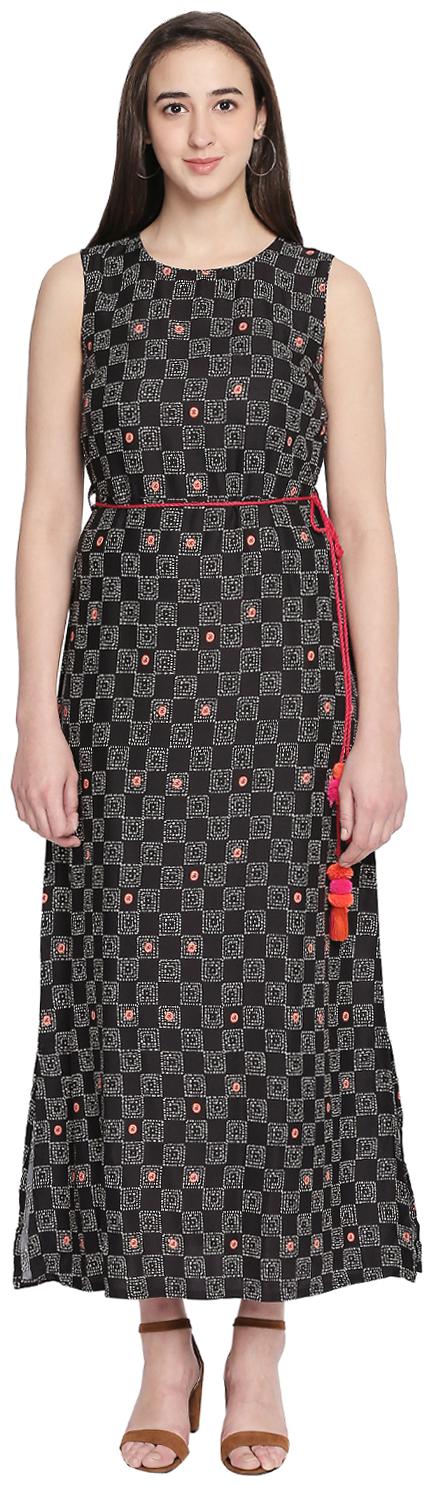 

Akkriti By Pantaloons Women Brown Printed Layered Kurta