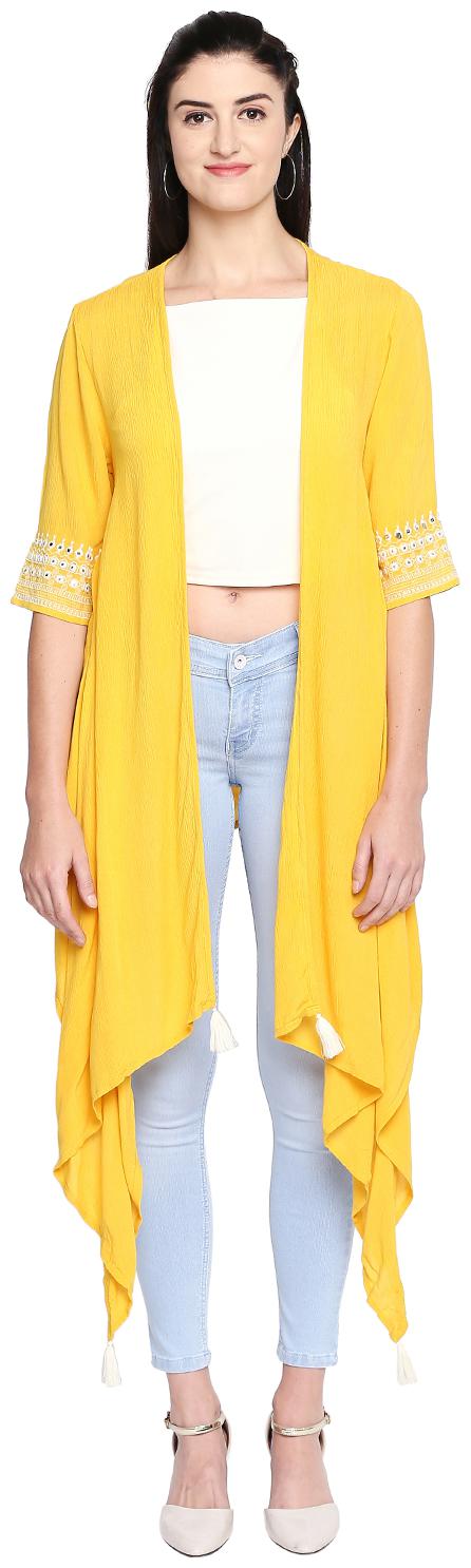 

Akkriti By Pantaloons Women Shrug - Yellow