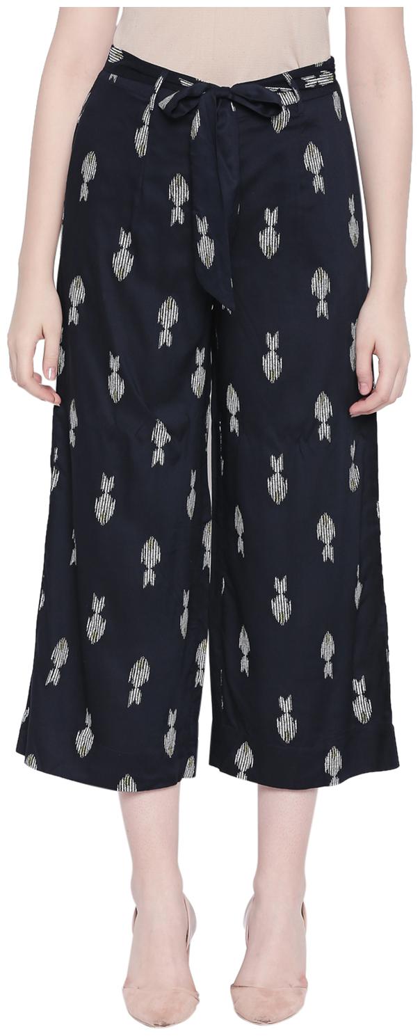

Akkriti By Pantaloons Women Blue Regular fit Cullotes