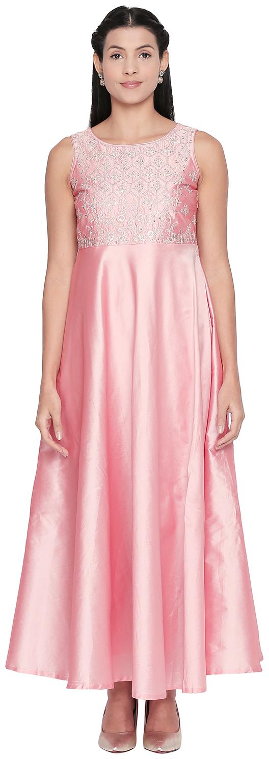 

Akkriti By Pantaloons Pink Embroidered Shirt dress