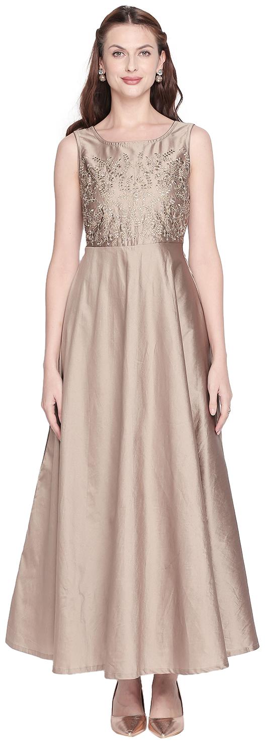 

Akkriti By Pantaloons Gold Embroidered Shirt dress