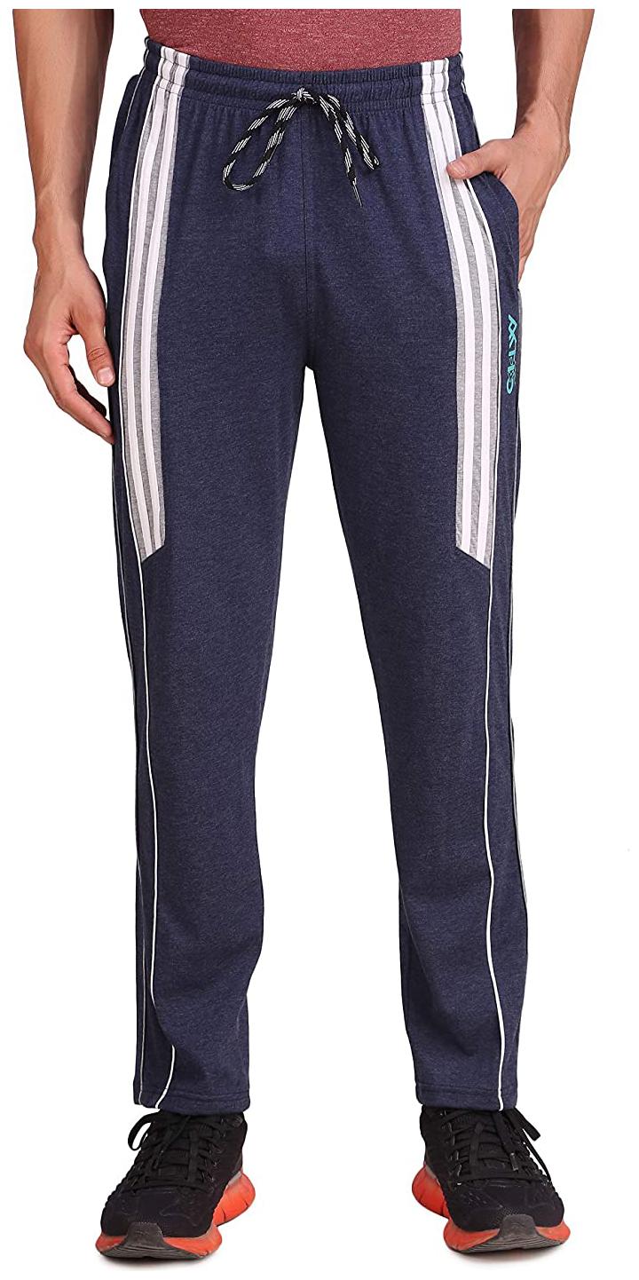 

AKTIO Men Blue Striped Regular fit Track pants