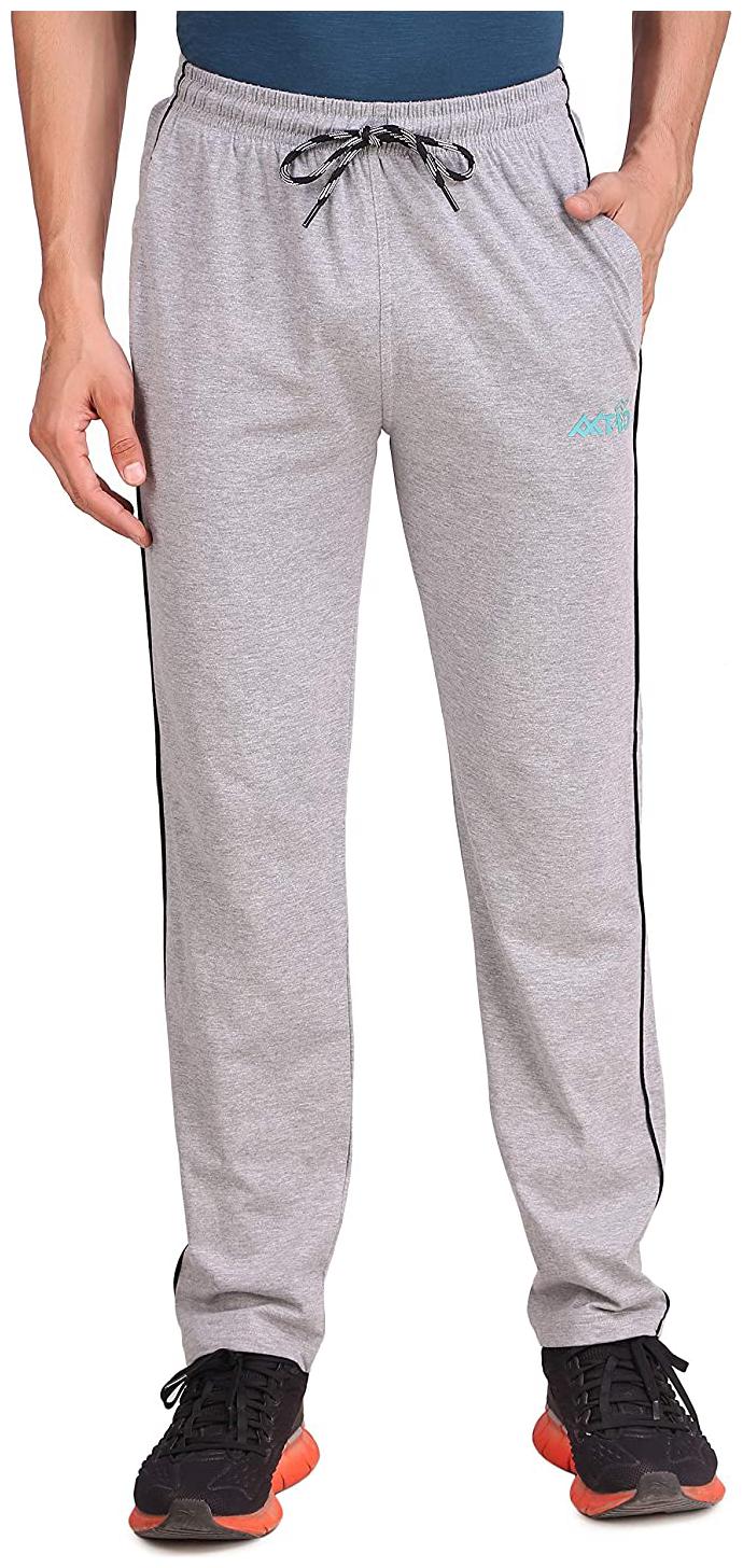 

AKTIO Men Grey Solid Regular fit Track pants