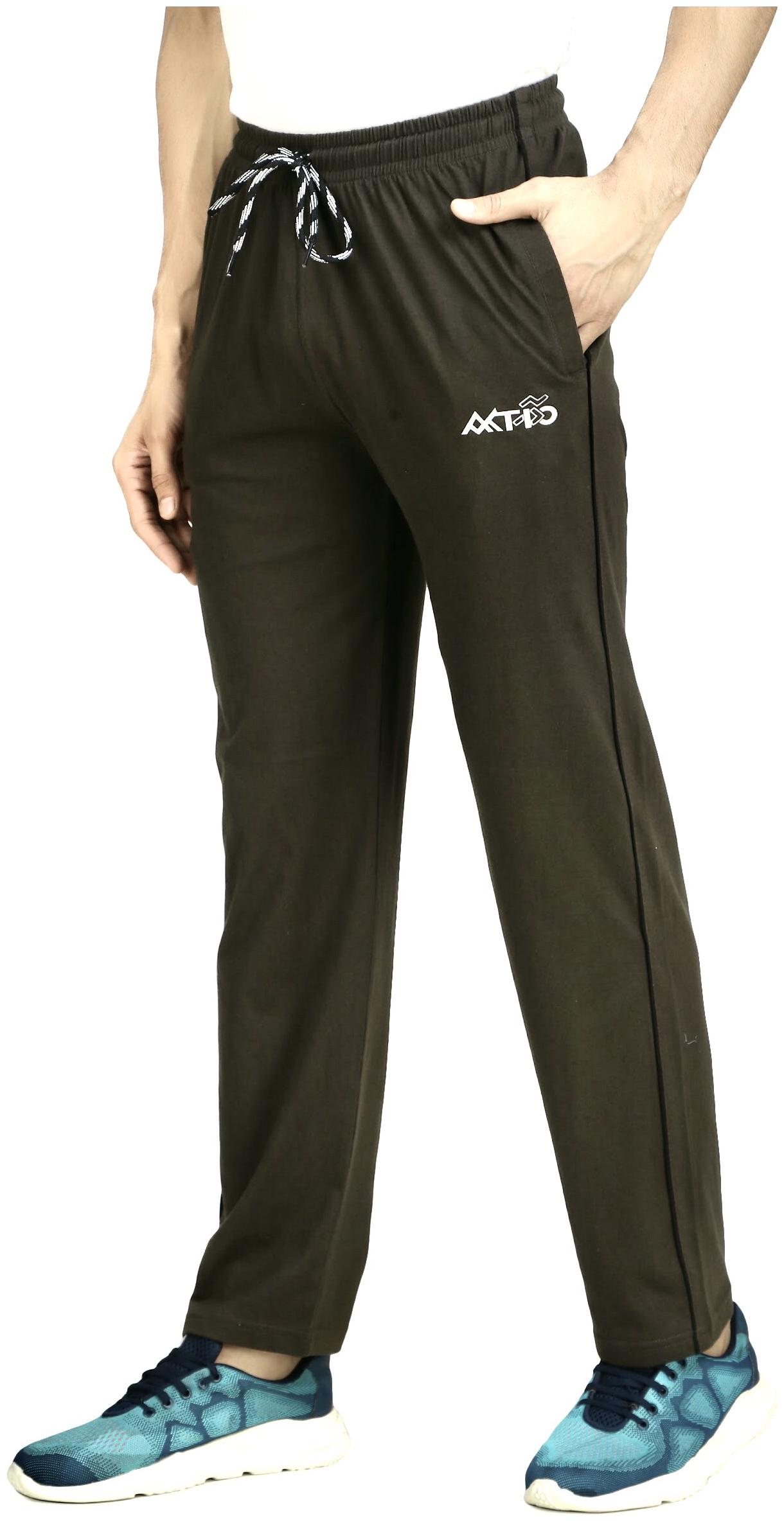 

AKTIO Men Green Solid Regular fit Track pants