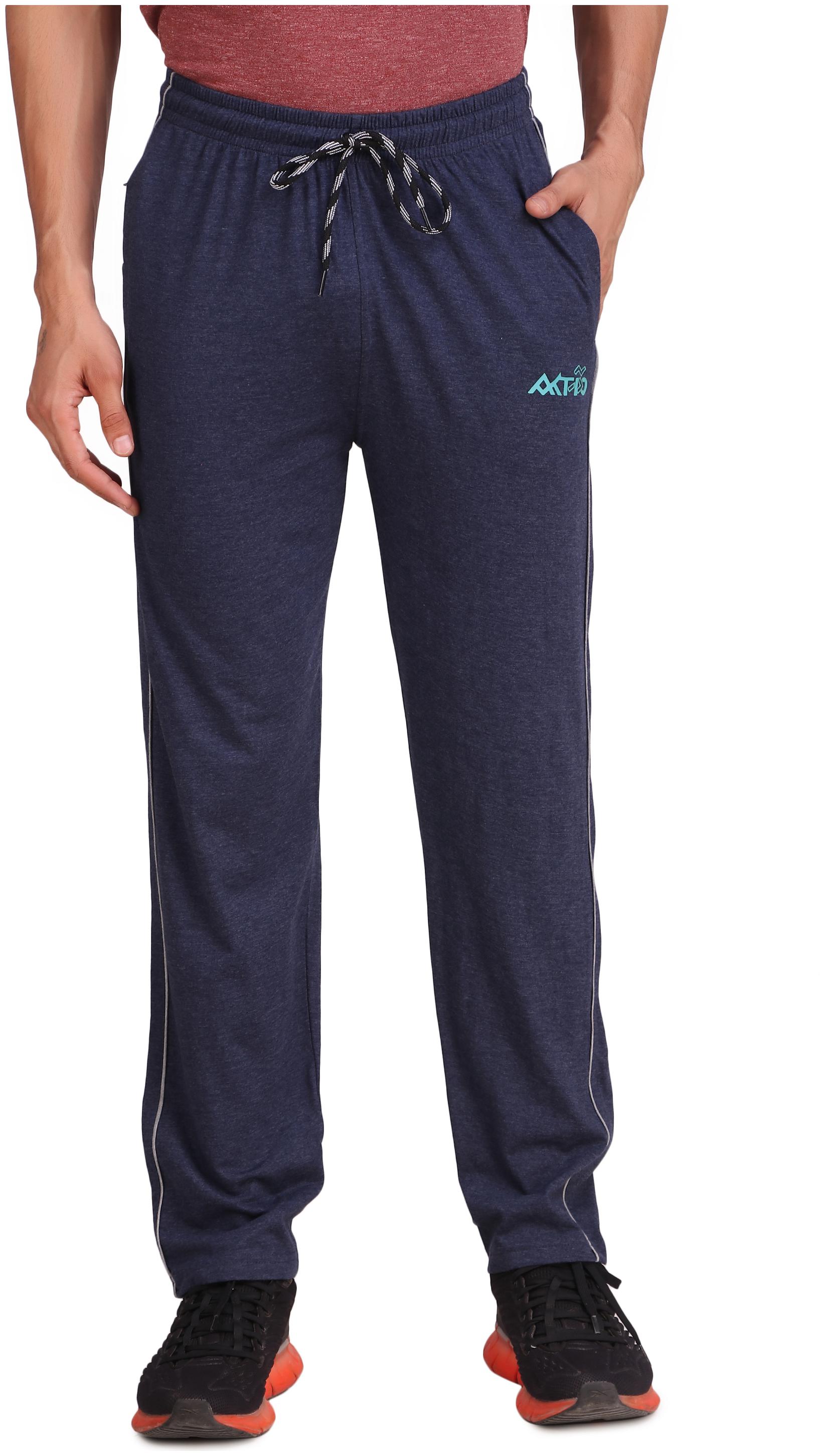 

AKTIO Men Blue Solid Regular fit Track pants
