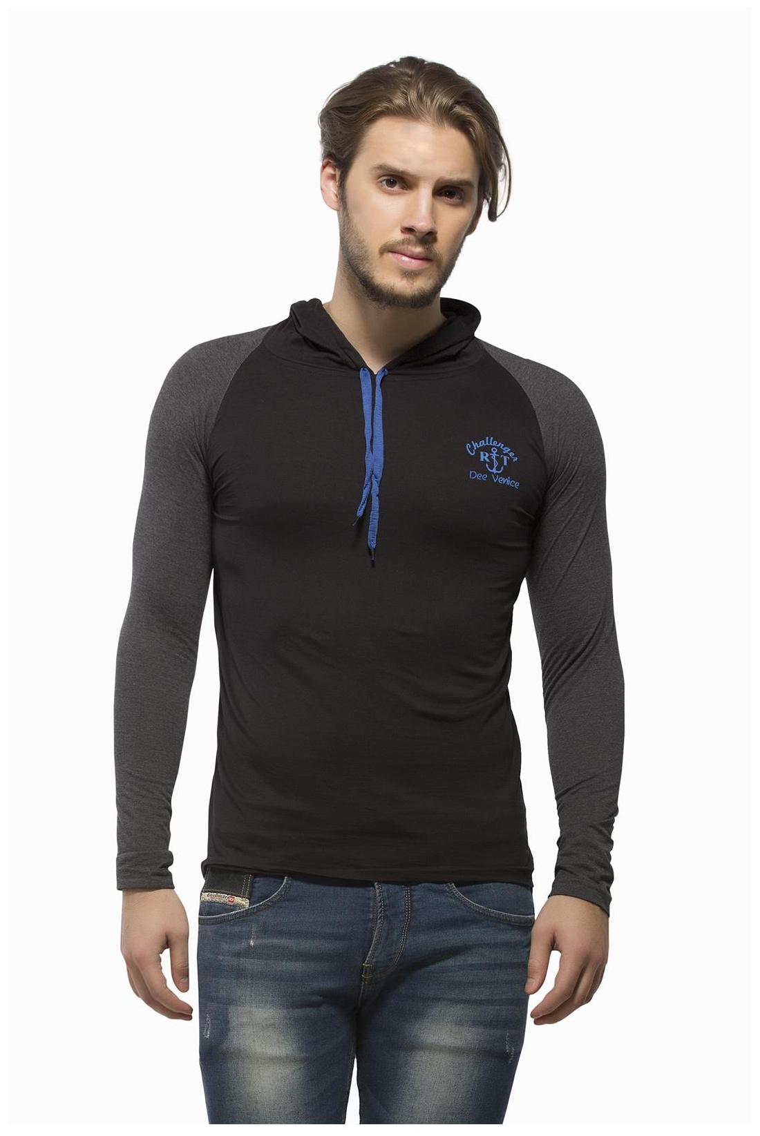 

Alan Jones Clothing Men Black Slim fit Cotton Hood T-Shirt - Pack Of 1