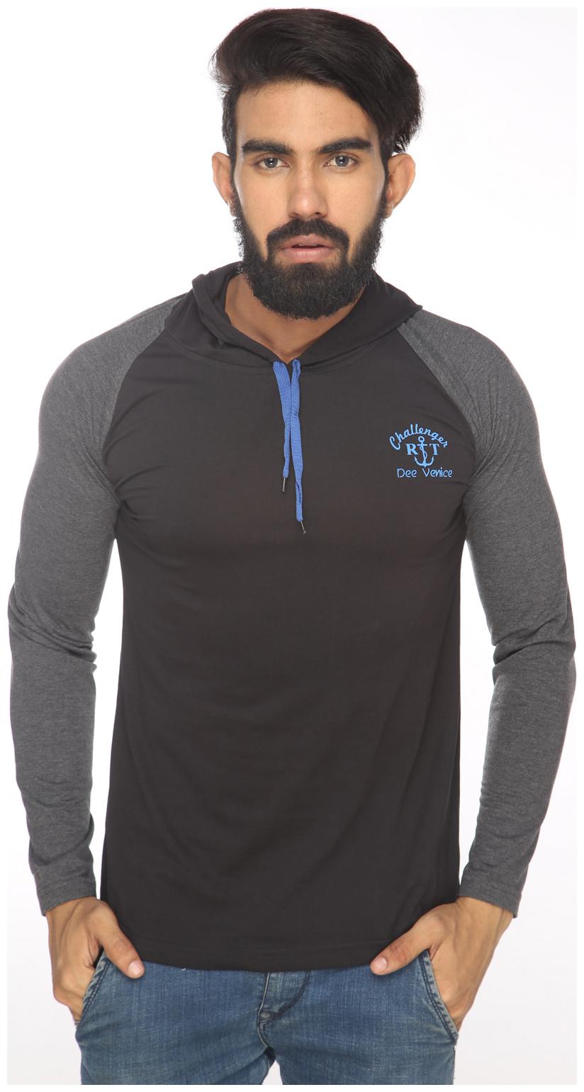 

Alan Jones Clothing Men Black Slim fit Cotton Hood T-Shirt - Pack Of 1