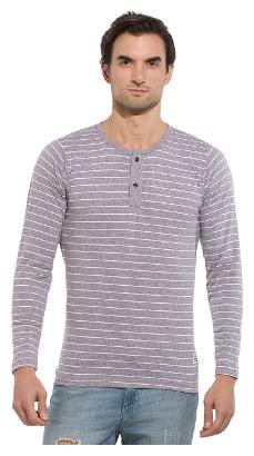 

Alan Jones Clothing Men Grey Slim fit Cotton V neck T-Shirt - Pack Of 1