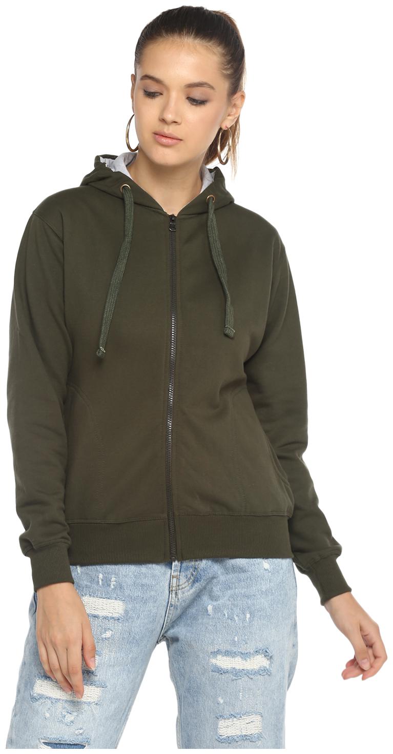 

Alan Jones Clothing Women Solid Sweatshirt - Green