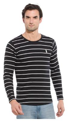 

Alan Jones Clothing Men Black Slim fit Cotton Round neck T-Shirt - Pack Of 1