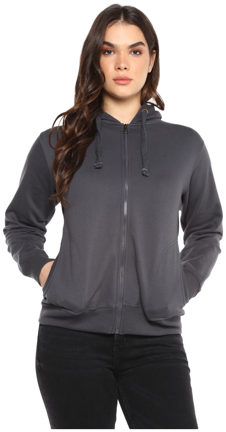 

Alan Jones Clothing Women Solid Sweatshirt - Grey