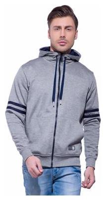 

Alan Jones Clothing Men Grey Hooded Hoodie