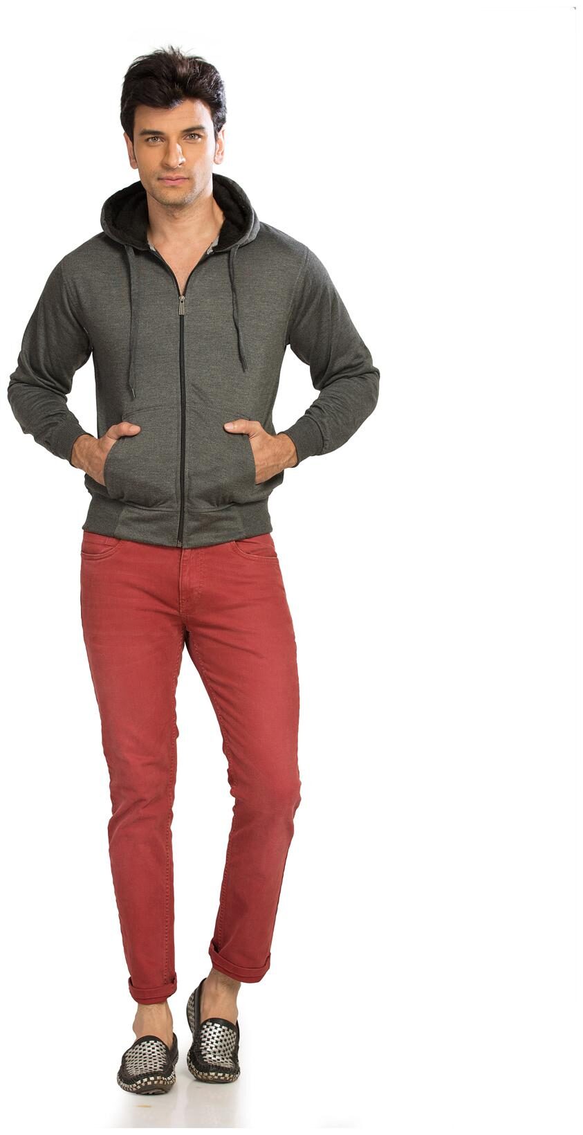 

Alan Jones Clothing Men Grey Hooded Hoodie