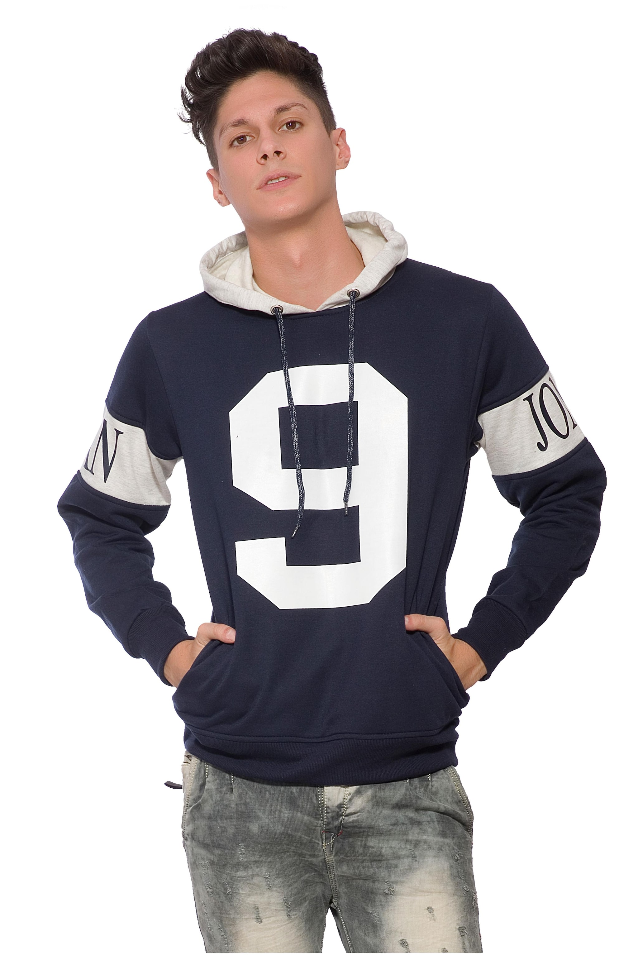 

Alan Jones Clothing Men Blue Hooded Sweatshirt