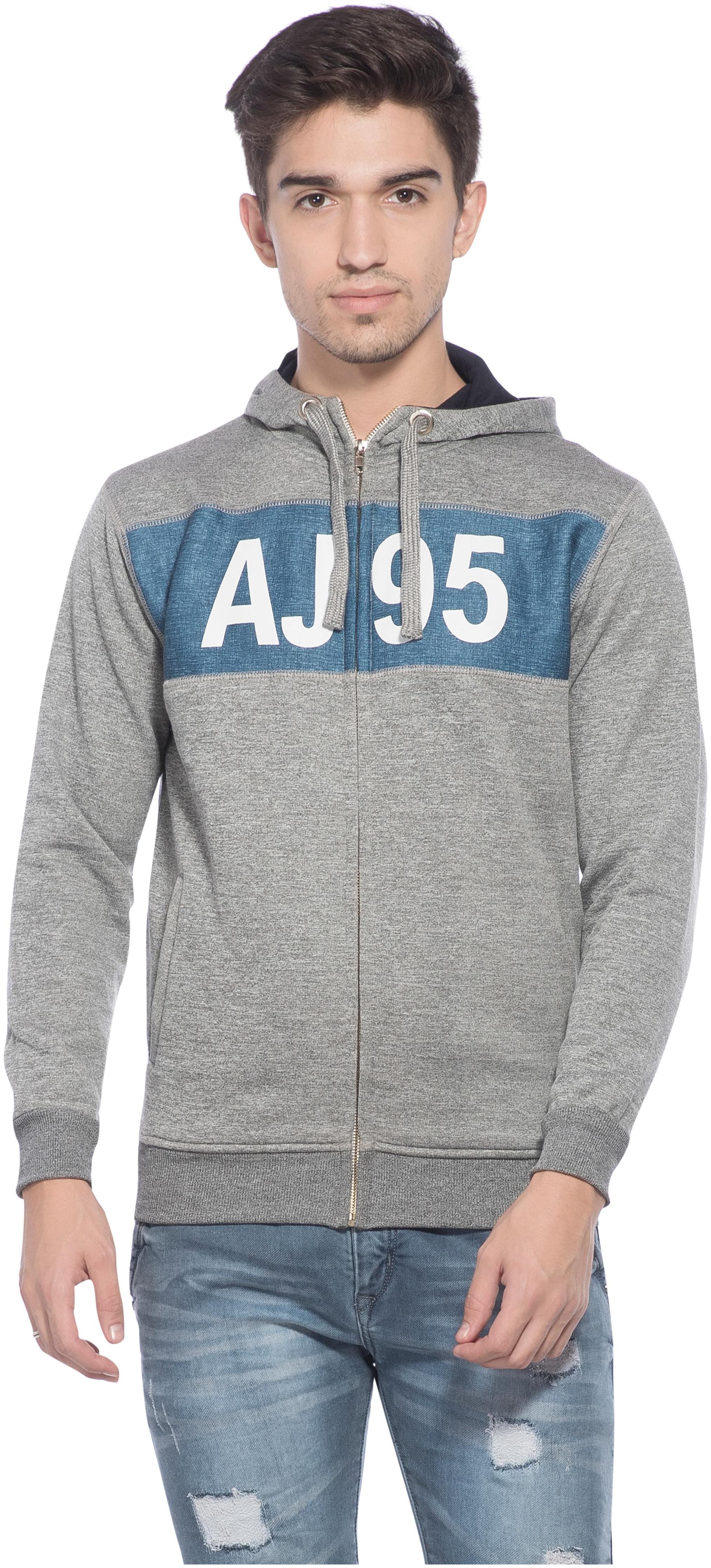 

Alan Jones Clothing Men Grey Hooded Sweatshirt