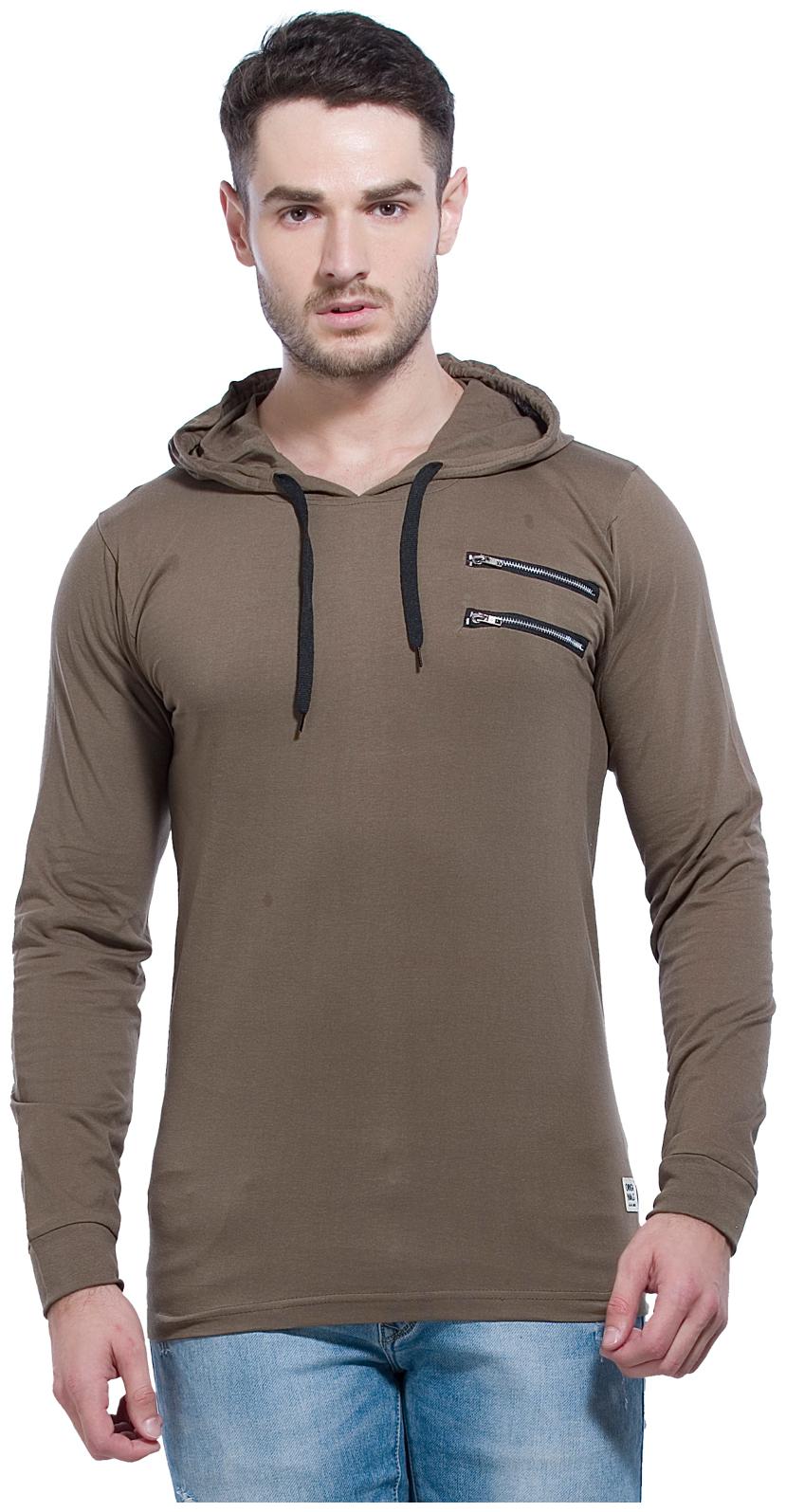

Alan Jones Clothing Men Brown Slim fit Cotton Hood T-Shirt - Pack Of 1