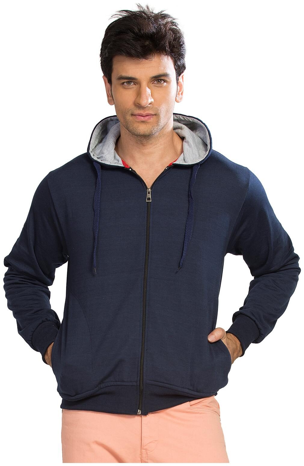 

Alan Jones Clothing Men Blue Hooded Hoodie