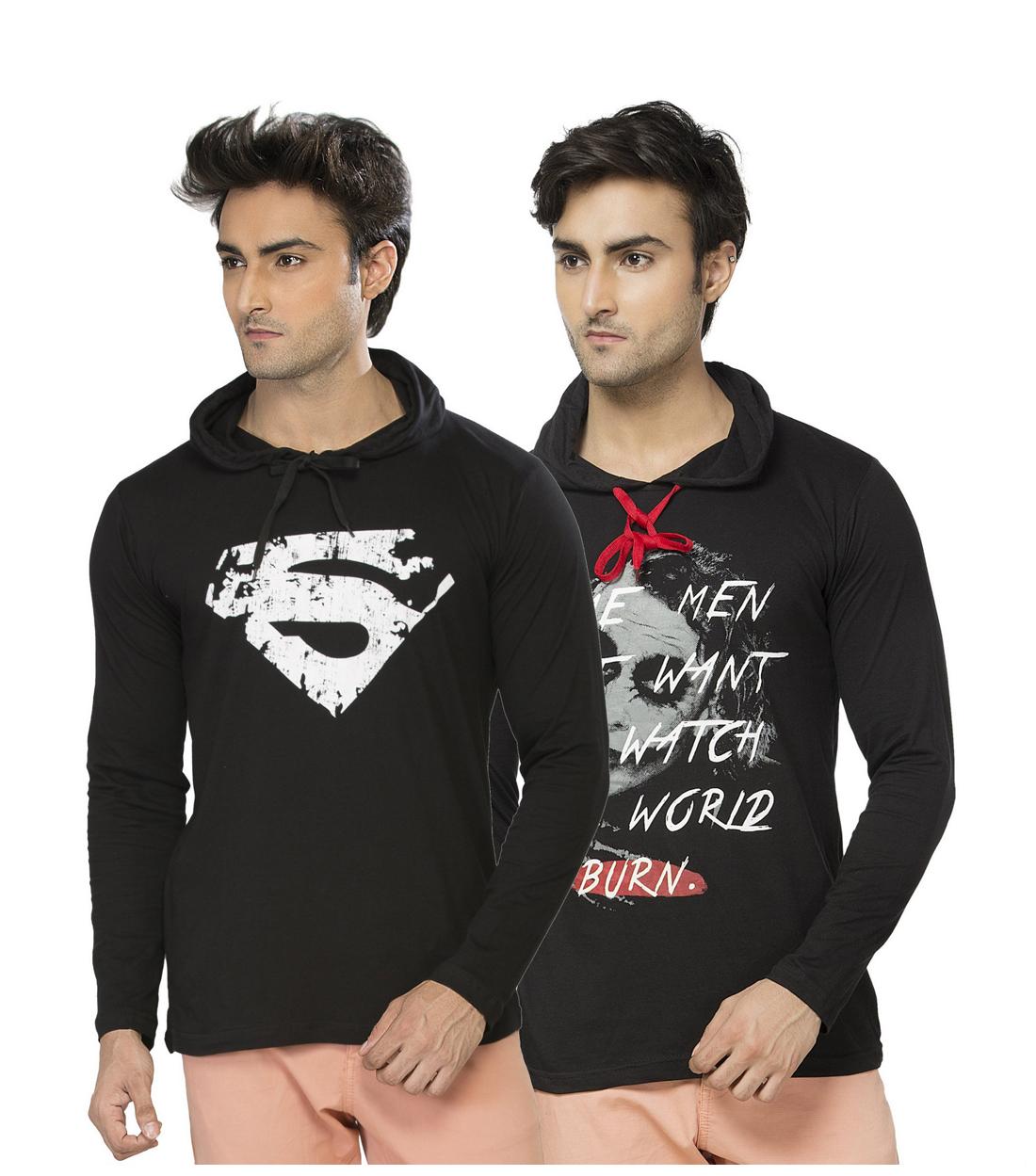 

Alan Jones Pack of 2 Black Cotton T Shirt