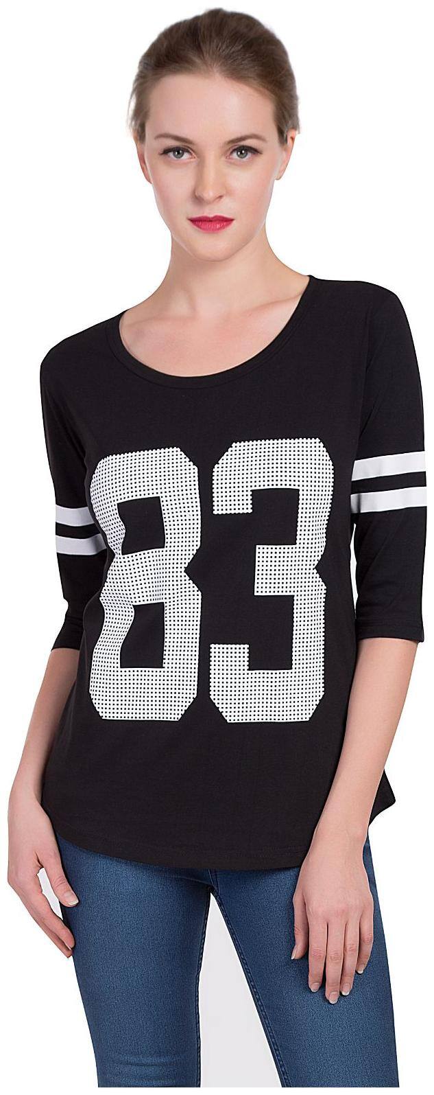 Alan Jones Printed Cotton Women Tshirt