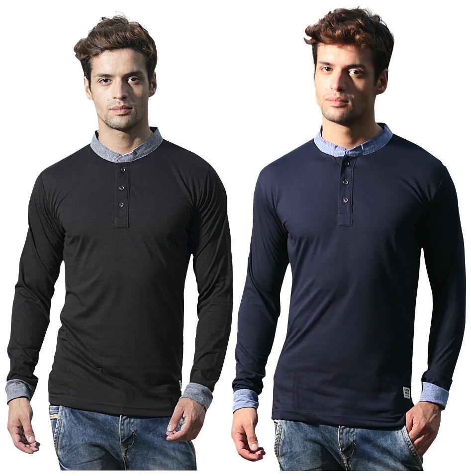 

Alan Jones Clothing Men Multi Slim fit Cotton Hood T-Shirt - Pack Of 2
