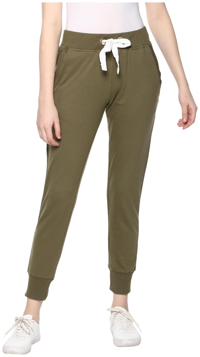 

Alan Jones Clothing Women Slim fit Cotton Solid Track pants - Brown
