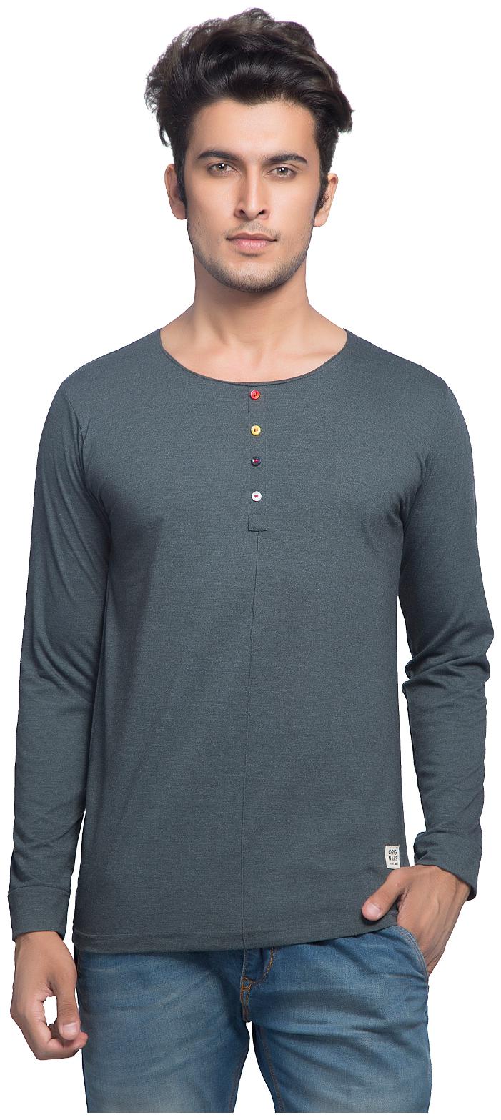 

Alan Jones Clothing Men Grey Slim fit Cotton Round neck T-Shirt - Pack Of 1