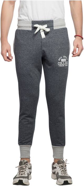 Alan Jones Men Grey Solid Slim fit Track pants