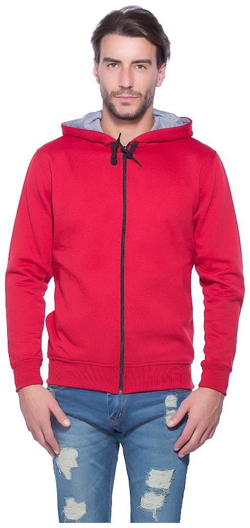 

Alan Jones Solid Zipper Hooded Full Sleeve Maroon Men s Sweatshirt