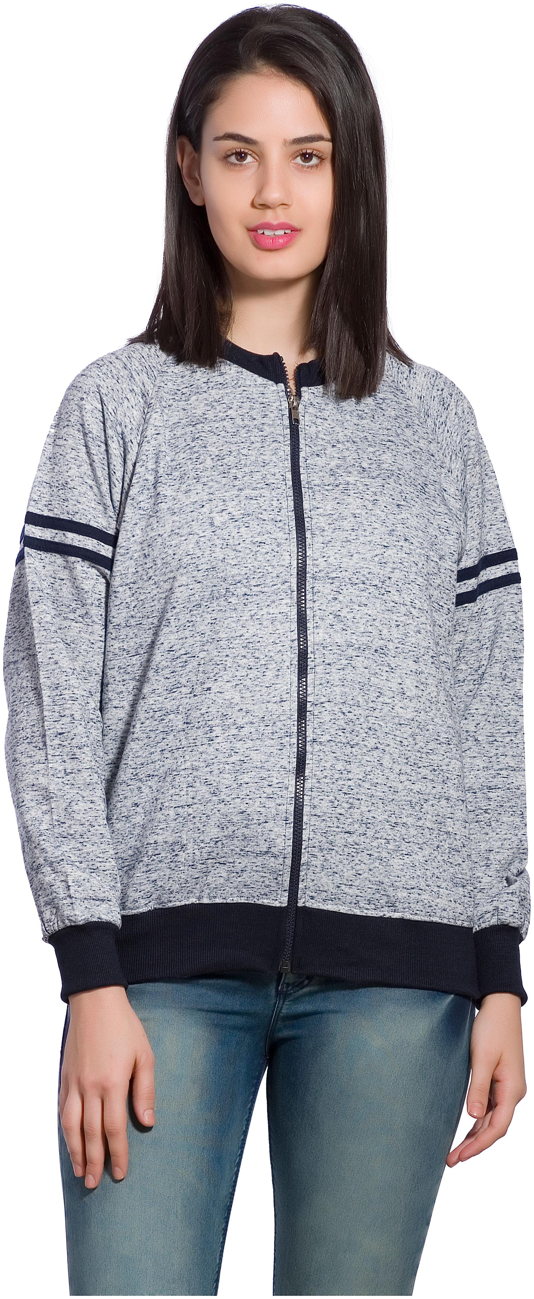 

Alan Jones Women Solid Sweatshirt - Grey
