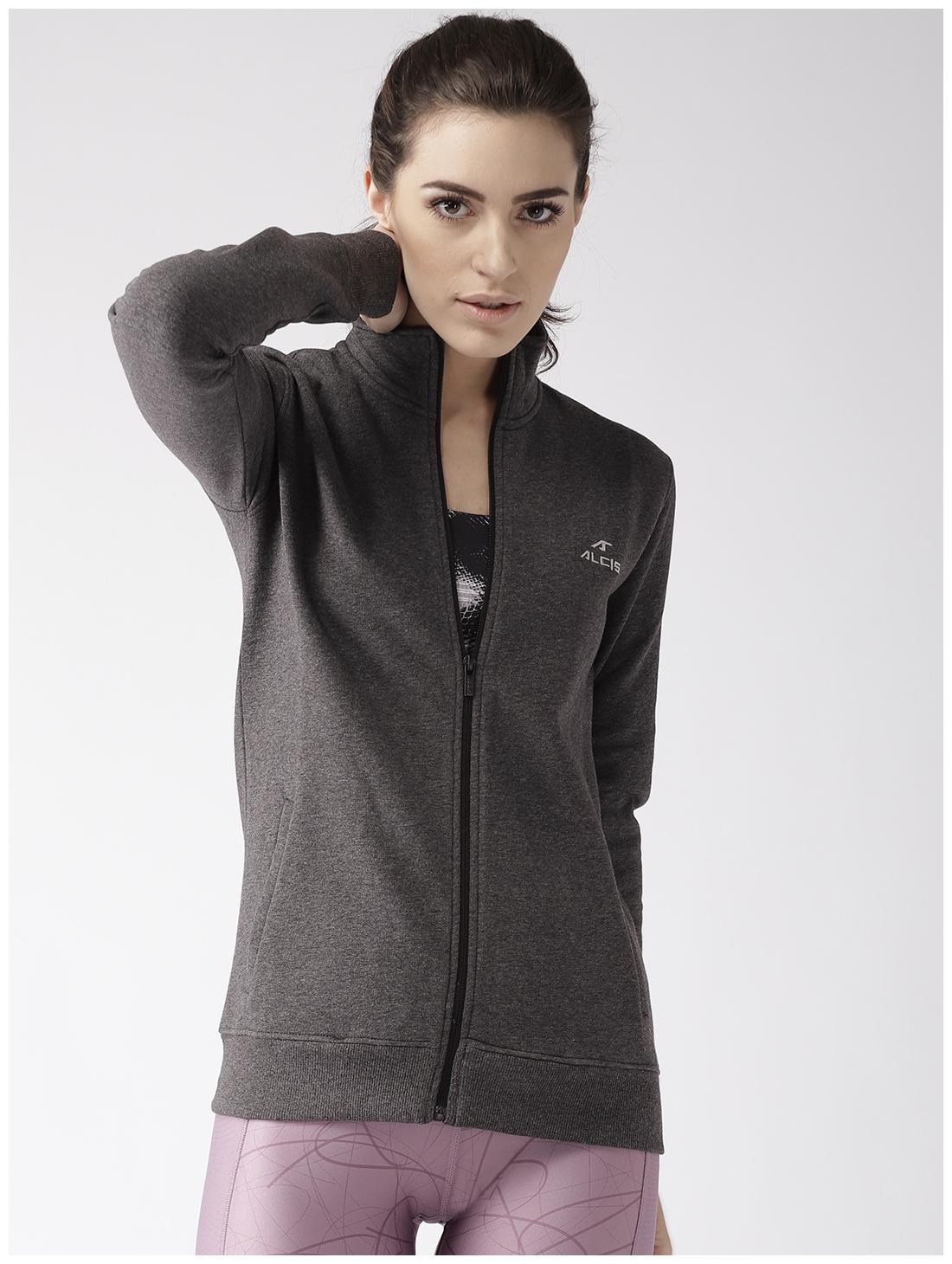 

Alcis Women Solid Sports Jacket - Grey