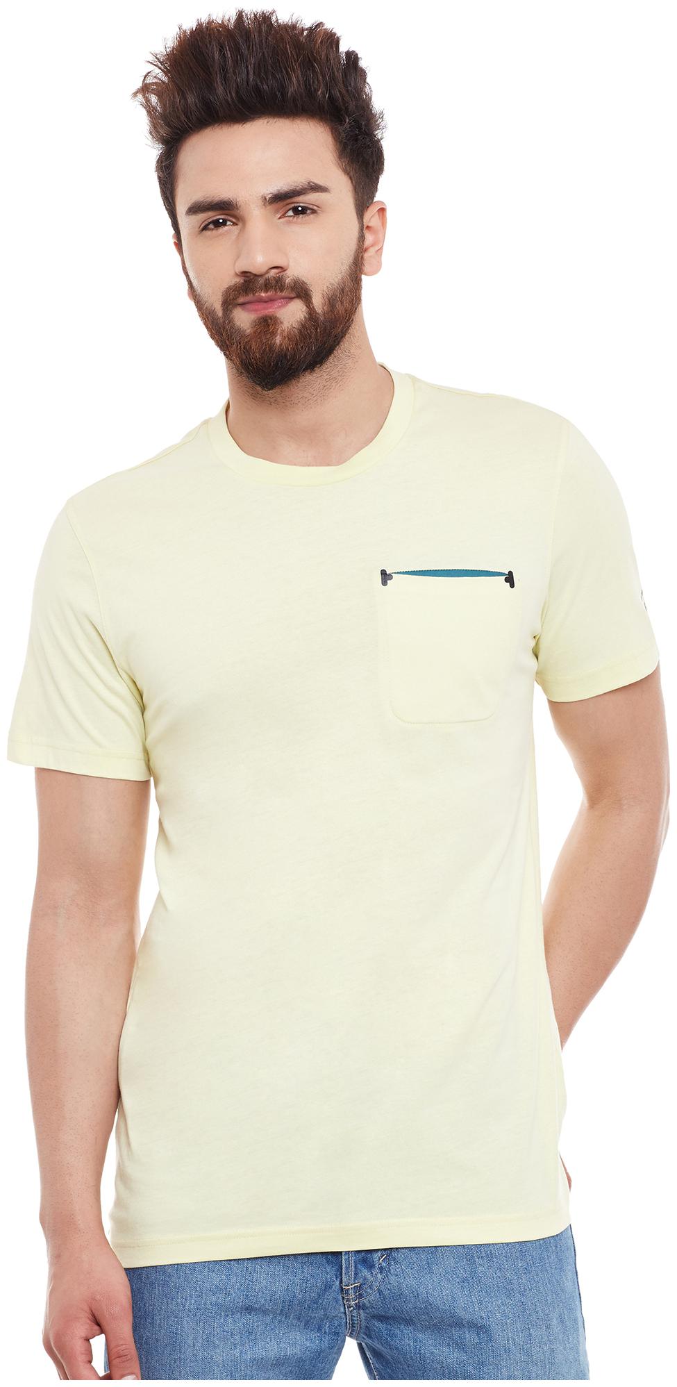 

Alcis Men Yellow Slim fit Cotton Round neck T-Shirt - Pack Of 1