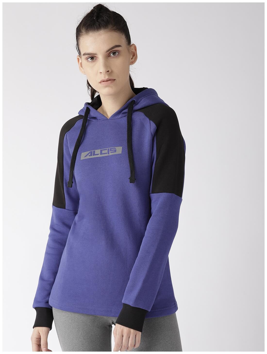 

Alcis Women Printed Hoodie - Blue