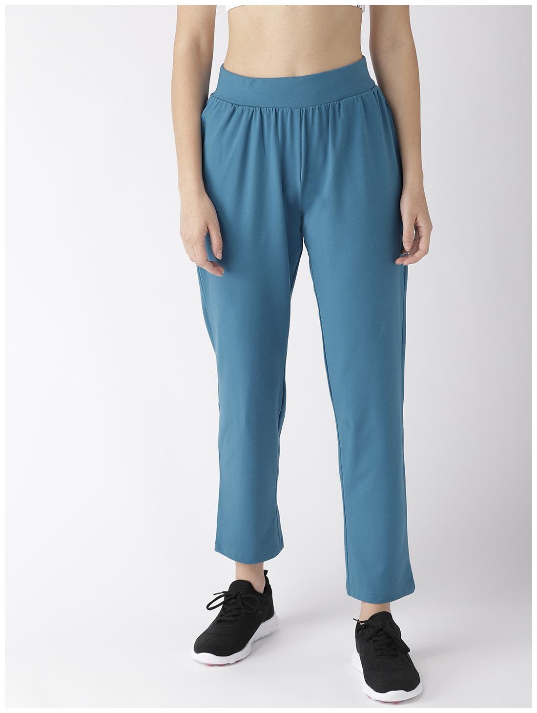 

Alcis Women Slim fit Cotton Solid Track pants - Blue