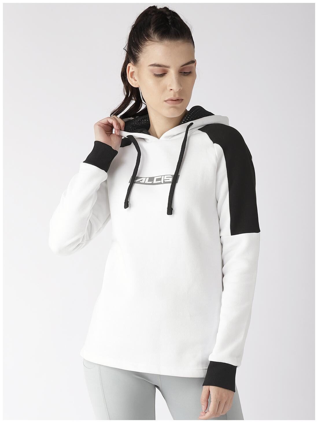 

Alcis Women Printed Hoodie - White