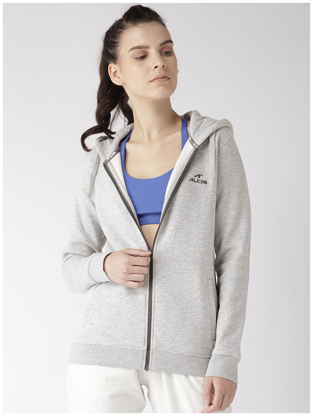 

Alcis Women Solid Sports Jacket - Grey
