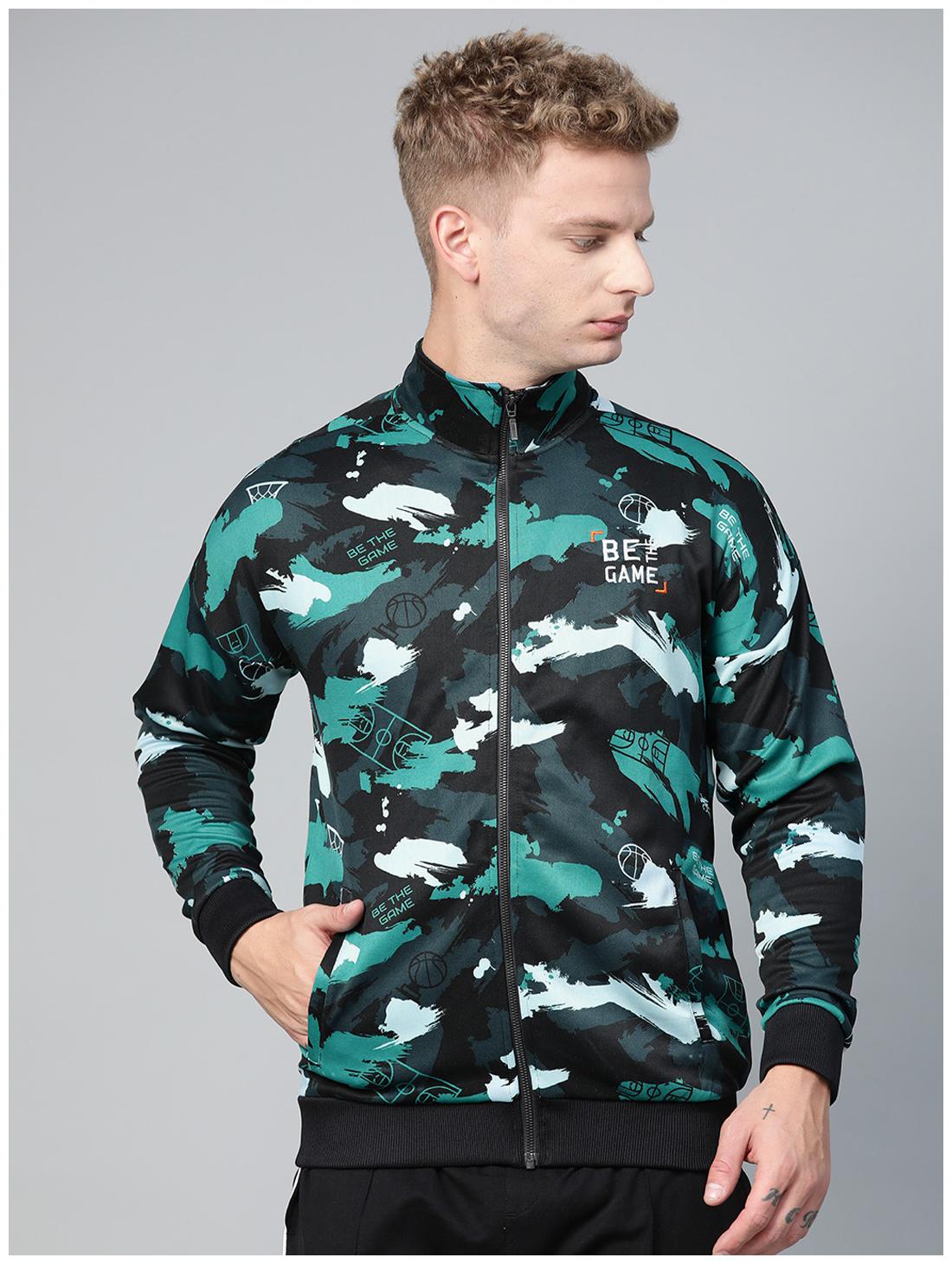 

Alcis Men Blue Camouflage Sports jacket