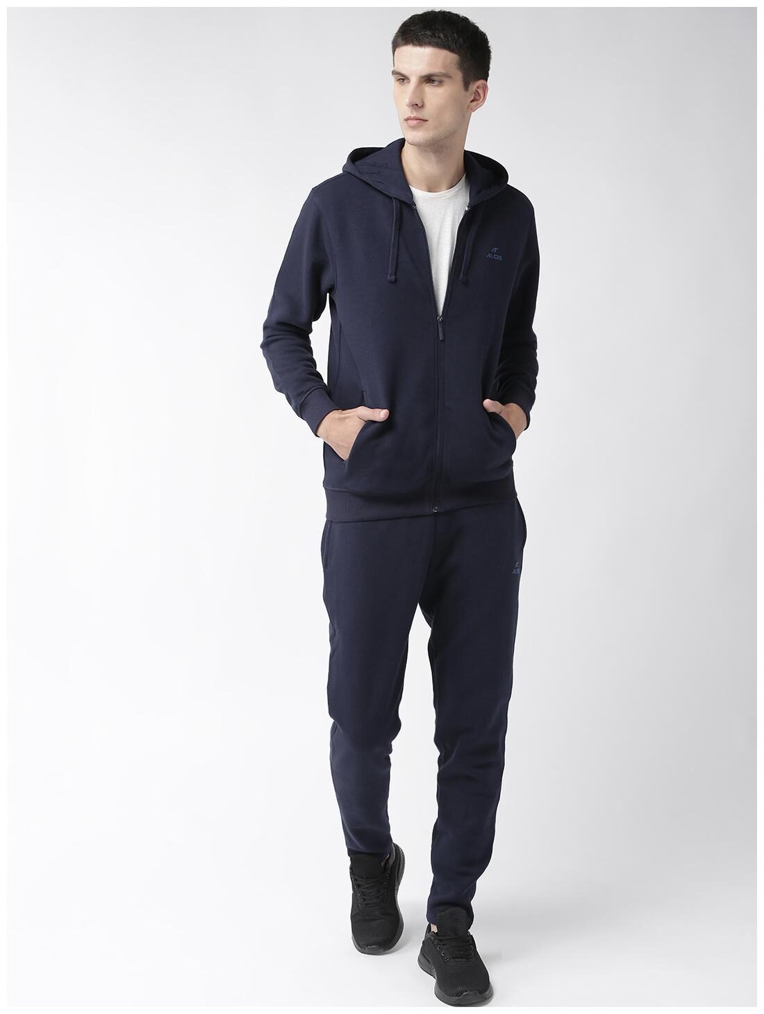 

Alcis Men Blue Solid Regular Fit Hooded Track Suit