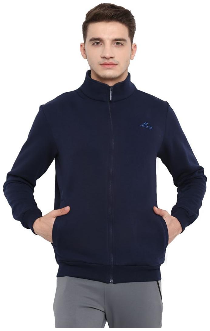 

Alcis Men Cotton Blend Solid Navy Blue Jacket