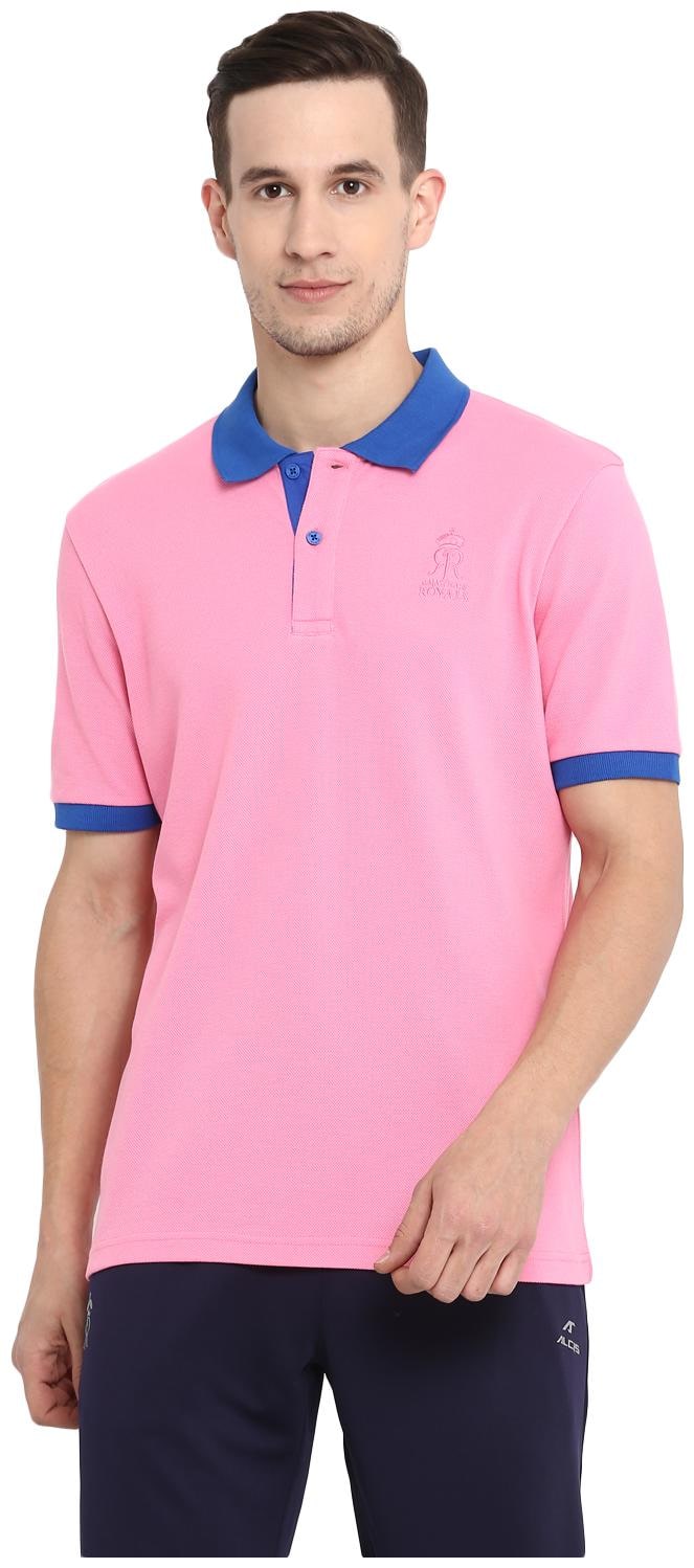

Alcis Men Pink Regular fit Cotton Blend Polo collar T-Shirt - Pack Of 1