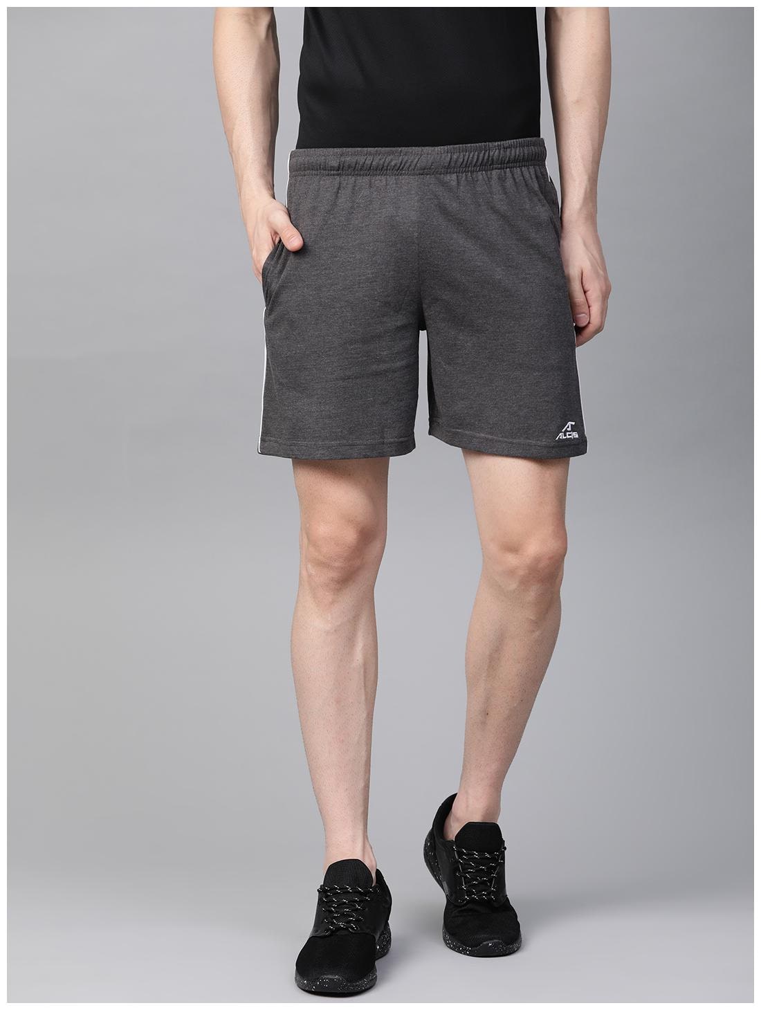 

Alcis Men Cotton Solid Sports Shorts Grey