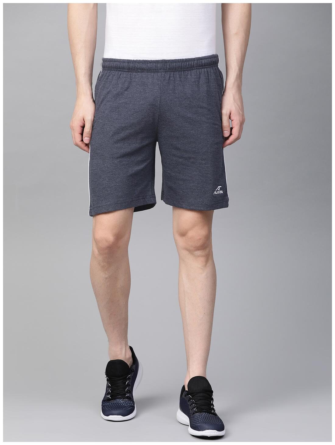 

Alcis Men Cotton Solid Sports Shorts Navy Blue