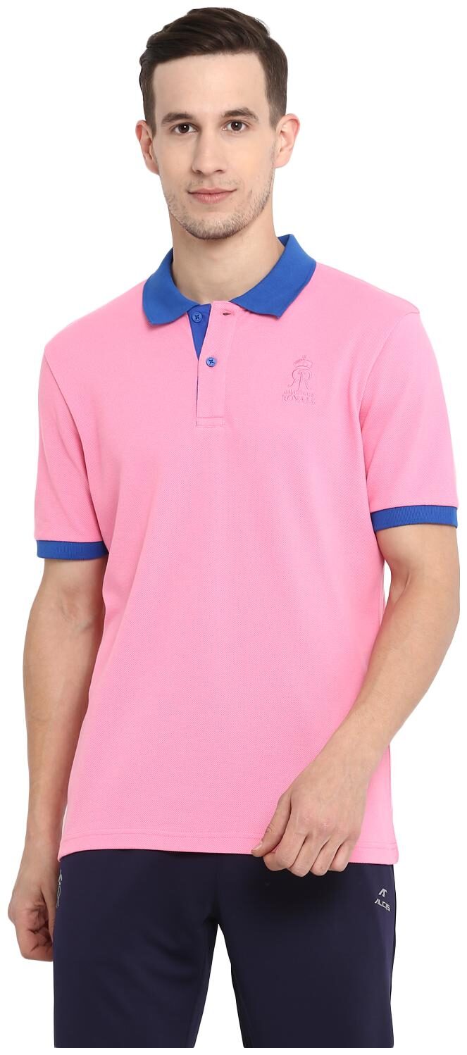 

Alcis Men Pink Regular fit Cotton Blend Polo collar T-Shirt - Pack Of 1